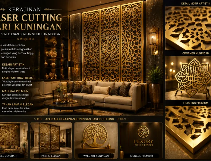 Kerajinan Laser Cutting dari Kuningan yang Bernilai Seni