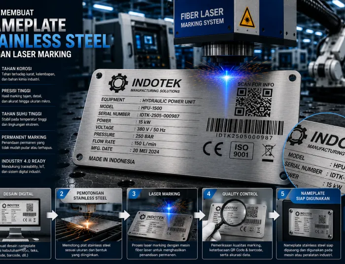 Cara Membuat Nameplate Stainless Steel dengan Laser Marking