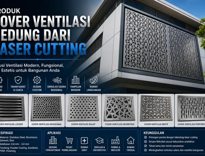 Produk Cover Ventilasi Gedung dari Laser Cutting