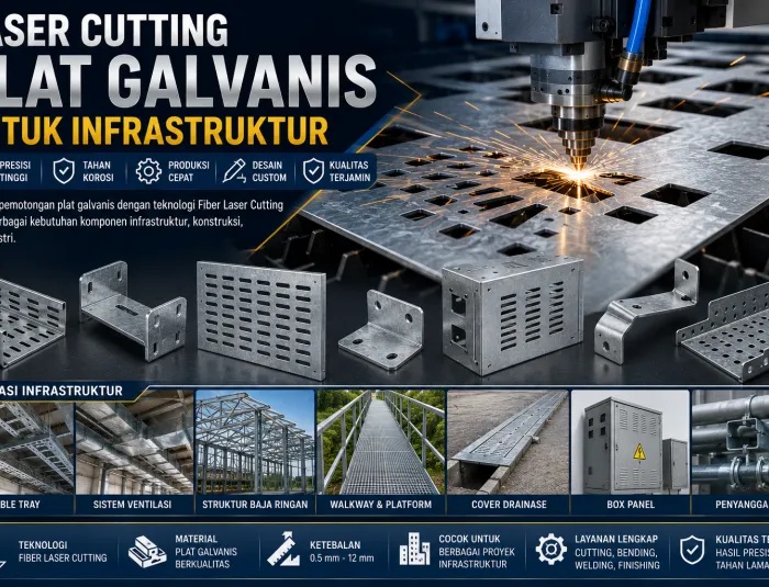 Laser Cutting Plat Galvanis untuk Infrastruktur